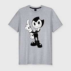 Футболка slim-fit Bendy And The Ink Machine, цвет: меланж