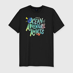 Футболка slim-fit Ocean Adventuure Awaits, цвет: черный