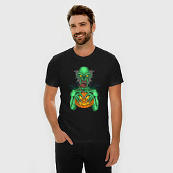 Футболка slim-fit Halloween zombie, цвет: черный — фото 2