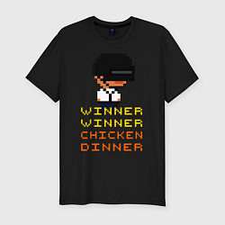 Мужская slim-футболка PUBG Winner Chicken Dinner