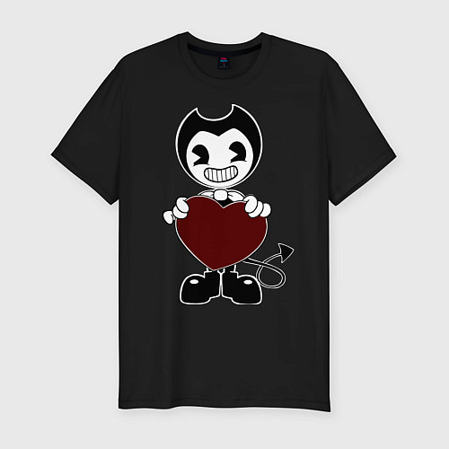 Мужская slim-футболка Bendy And The Ink Machine / Черный – фото 1