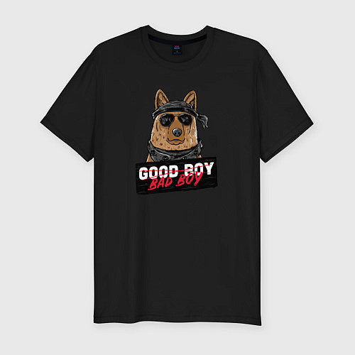 Мужская slim-футболка Bad Boy / Черный – фото 1