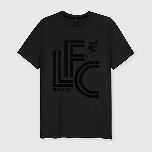 Мужская slim-футболка Liverpool FC / Черный – фото 1