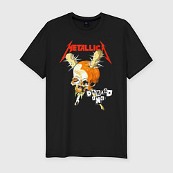 Футболка slim-fit Metallica - оранжевый череп, цвет: черный