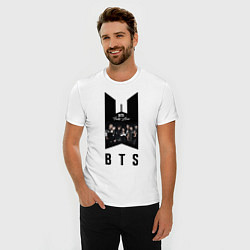 Футболка slim-fit BTS, цвет: белый — фото 2