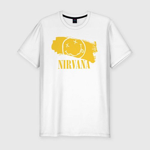 Мужская slim-футболка Nirvana / Белый – фото 1