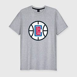 Футболка slim-fit Los Angeles Clippers, цвет: меланж