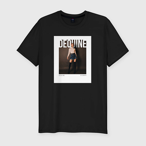 Мужская slim-футболка Dequine / Черный – фото 1