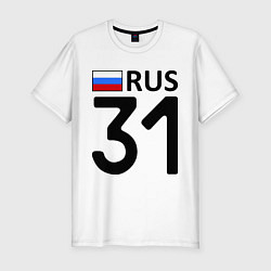 Футболка slim-fit RUS 31, цвет: белый