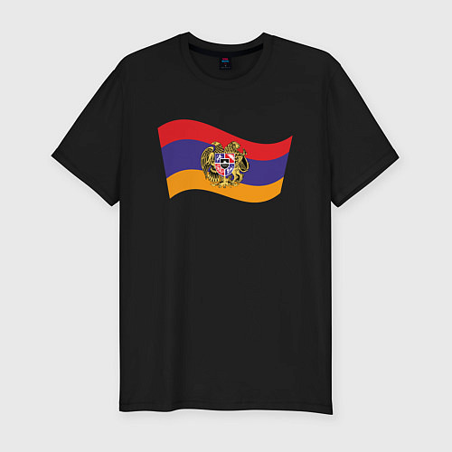 Мужская slim-футболка Армения / Черный – фото 1