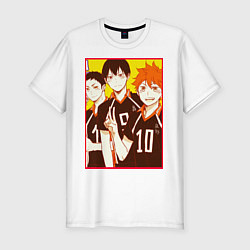 Футболка slim-fit Haikyuu Haikyu Haikuu, цвет: белый