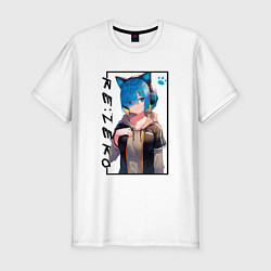 Мужская slim-футболка Рэм Re: Жизнь с нуля в альтернативном мире
