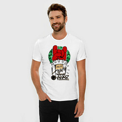 Футболка slim-fit Heavy New Year, цвет: белый — фото 2