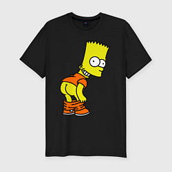 Мужская slim-футболка Задница Барта