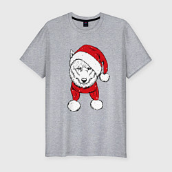 Мужская slim-футболка Wolf hipster