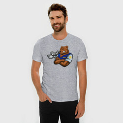 Футболка slim-fit Крутой медведь mr Bear, цвет: меланж — фото 2