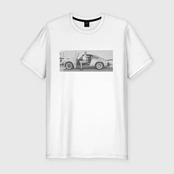 Футболка slim-fit Porshe, цвет: белый