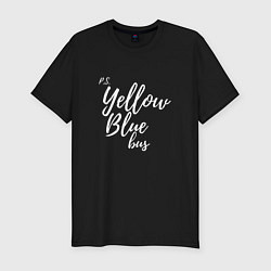Мужская slim-футболка Yellow Blue Bus