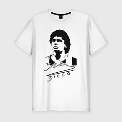 Футболка slim-fit Diego Maradona, цвет: белый