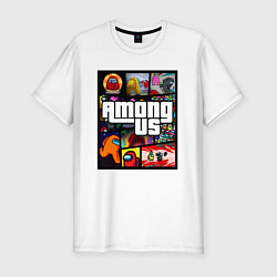 Мужская slim-футболка AMONG US GTA