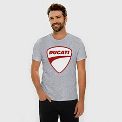 Футболка slim-fit Ducati Logo Дукати Лого Z, цвет: меланж — фото 2