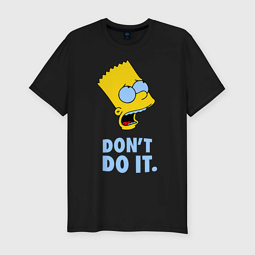Мужская slim-футболка Don't do it / Черный – фото 1