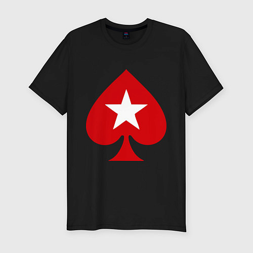 Мужская slim-футболка Покер Пики Poker Stars / Черный – фото 1
