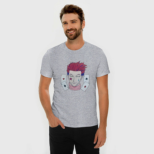 Мужская slim-футболка Хисока Мороу / Меланж – фото 3