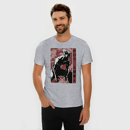 Мужская slim-футболка Garou / Меланж – фото 3