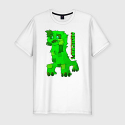 Футболка slim-fit Minecraft, цвет: белый