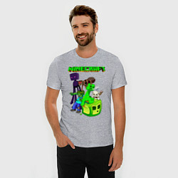 Футболка slim-fit Minecraft, цвет: меланж — фото 2