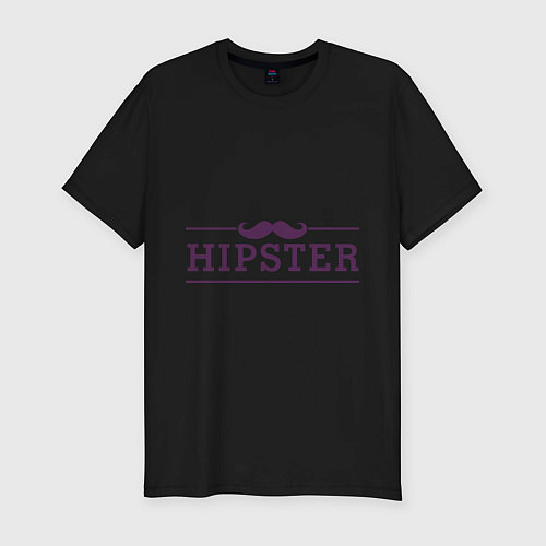 Мужская slim-футболка Hipster / Черный – фото 1
