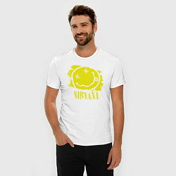 Футболка slim-fit Nirvana Smile, цвет: белый — фото 2