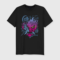 Футболка slim-fit Cyberpunk 2077 Геометрия, цвет: черный