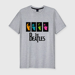 Футболка slim-fit Всемирный день The Beatles, цвет: меланж