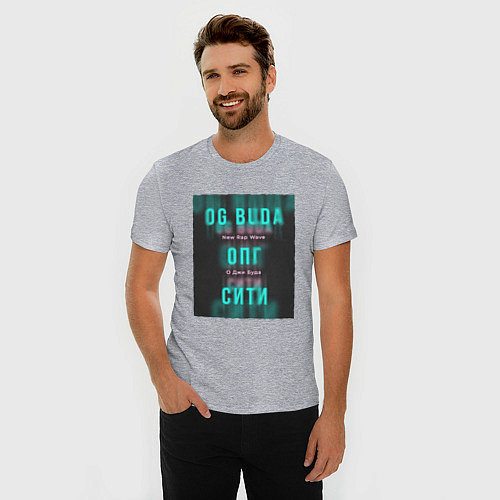 Мужская slim-футболка ОПГ Сити OG Buda / Меланж – фото 3