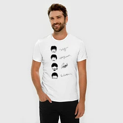 Футболка slim-fit The Beatles автографы, цвет: белый — фото 2