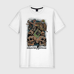 Футболка slim-fit Counter Strike, цвет: белый