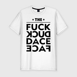 Футболка slim-fit Fuck duck dace face, цвет: белый