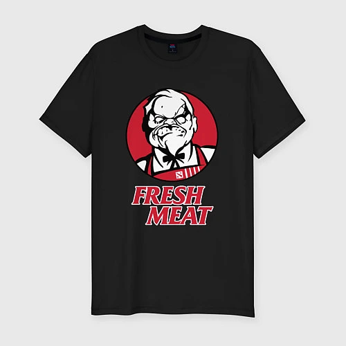 Мужская slim-футболка Pudge Dota Fresh Meat Пудж / Черный – фото 1