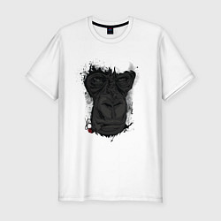 Футболка slim-fit Monkey Face, цвет: белый