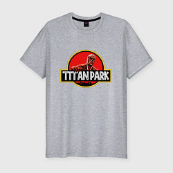 Мужская slim-футболка Attack on titan Атака титан