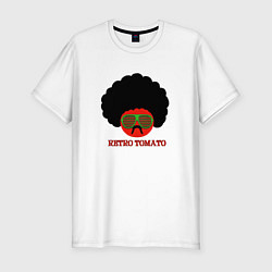 Мужская slim-футболка Ретро томат