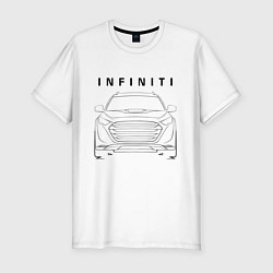 Футболка slim-fit Infinity Инфинити спина, цвет: белый