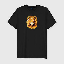 Мужская slim-футболка Голова Льва