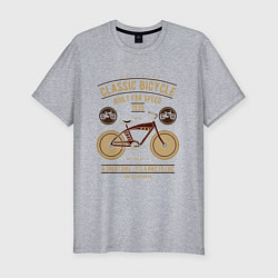 Мужская slim-футболка Классический велосипед