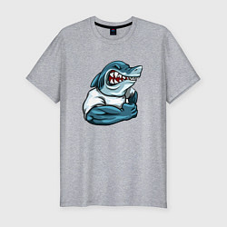 Футболка slim-fit SHARK POWER, цвет: меланж