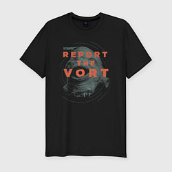 Мужская slim-футболка Report the Vort