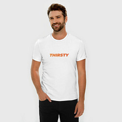 Футболка slim-fit THIRSTY Жаждущий, цвет: белый — фото 2