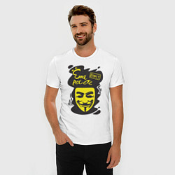 Футболка slim-fit Анонимус епаресете, цвет: белый — фото 2